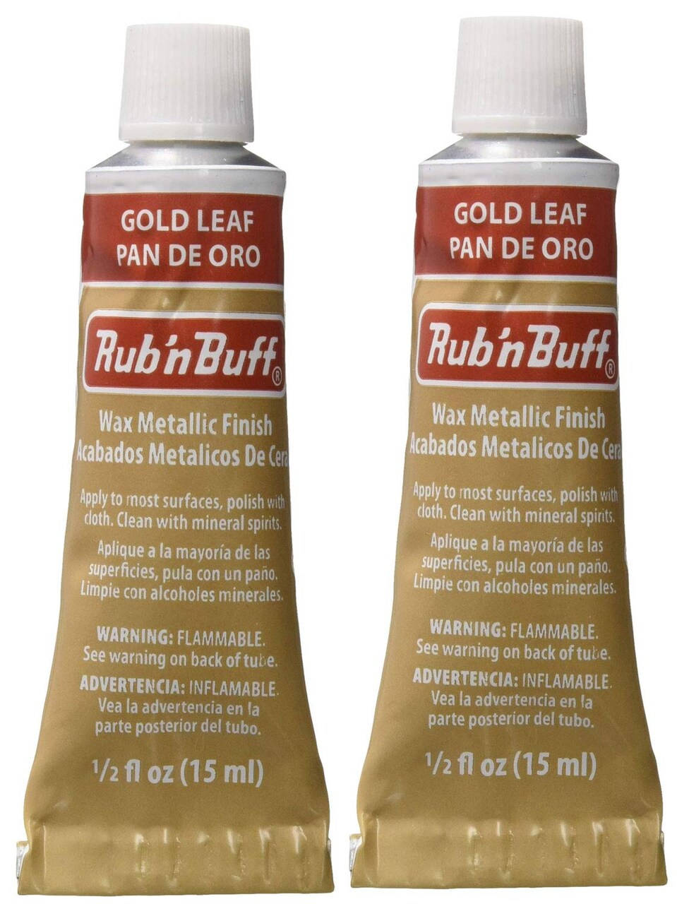Rub 'n Buff The Original Wax Metallic Finish (Gold Leaf) 2 pcs sku# 1835744MA